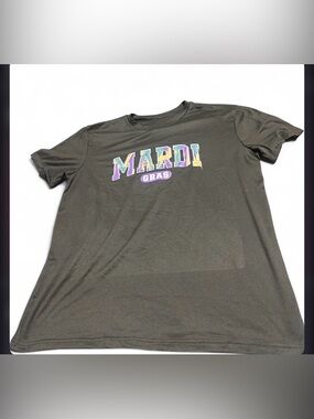 Mardi Gras black cotton t-shirt #mardigras #party #festival Size L